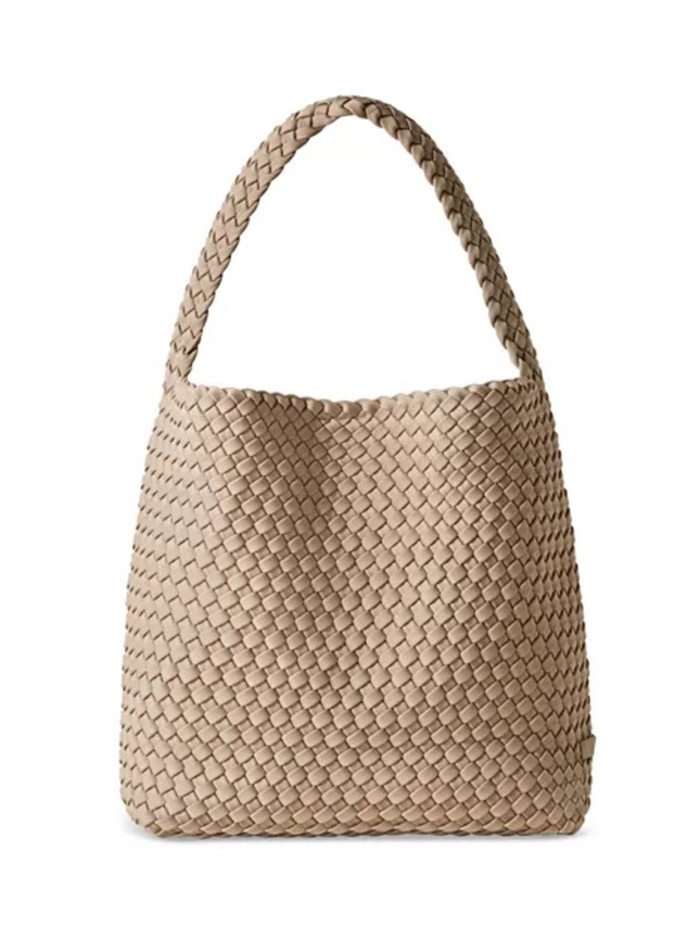 NAGHEDI Nomad Hobo Woven Shoulder Bag, Cashmere (Beige/Tan), NWOT